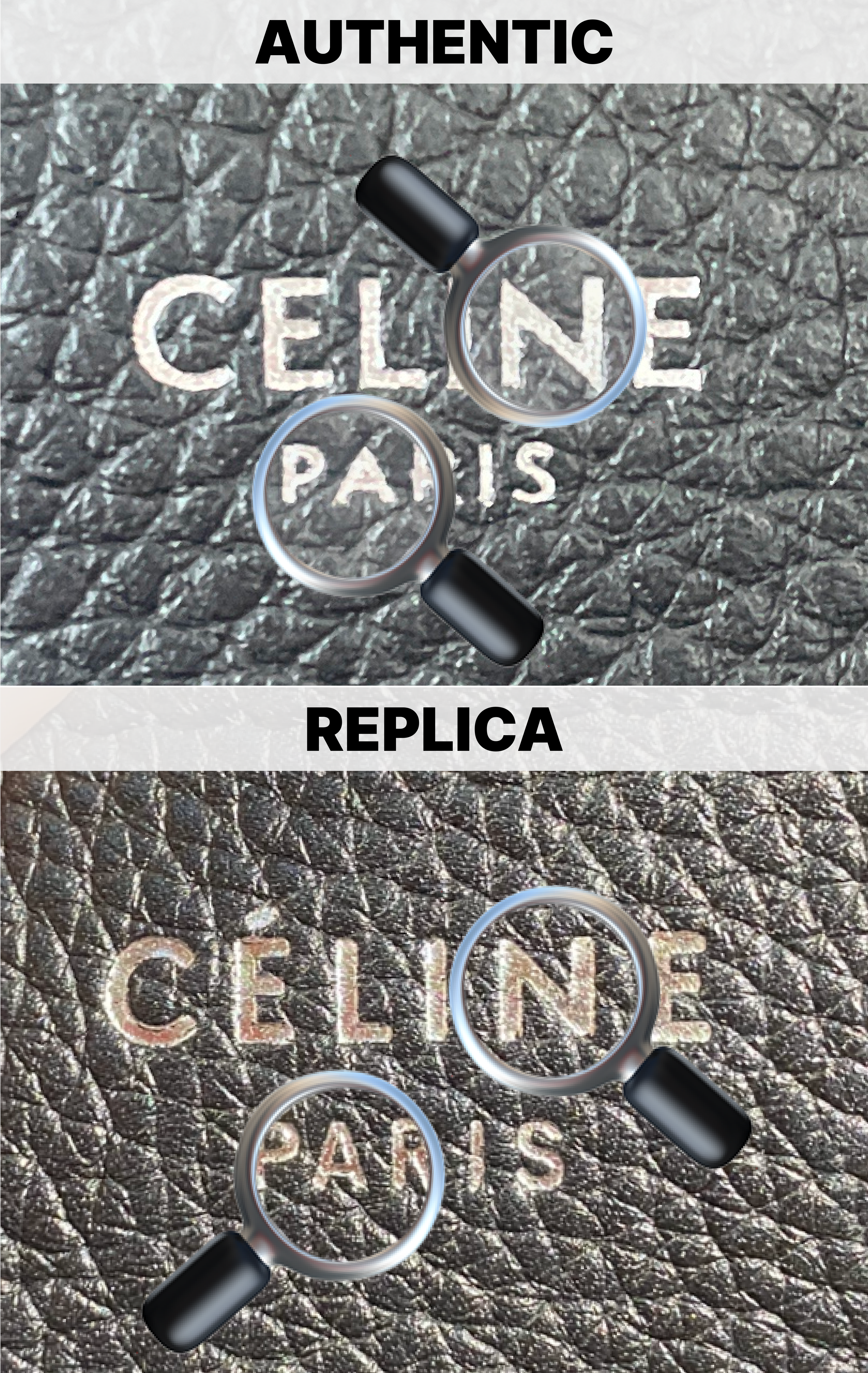 2024 Definitive Celine Luggage Bag Authentication Guide > A Deep Dive Into the Details > Brand logo print
