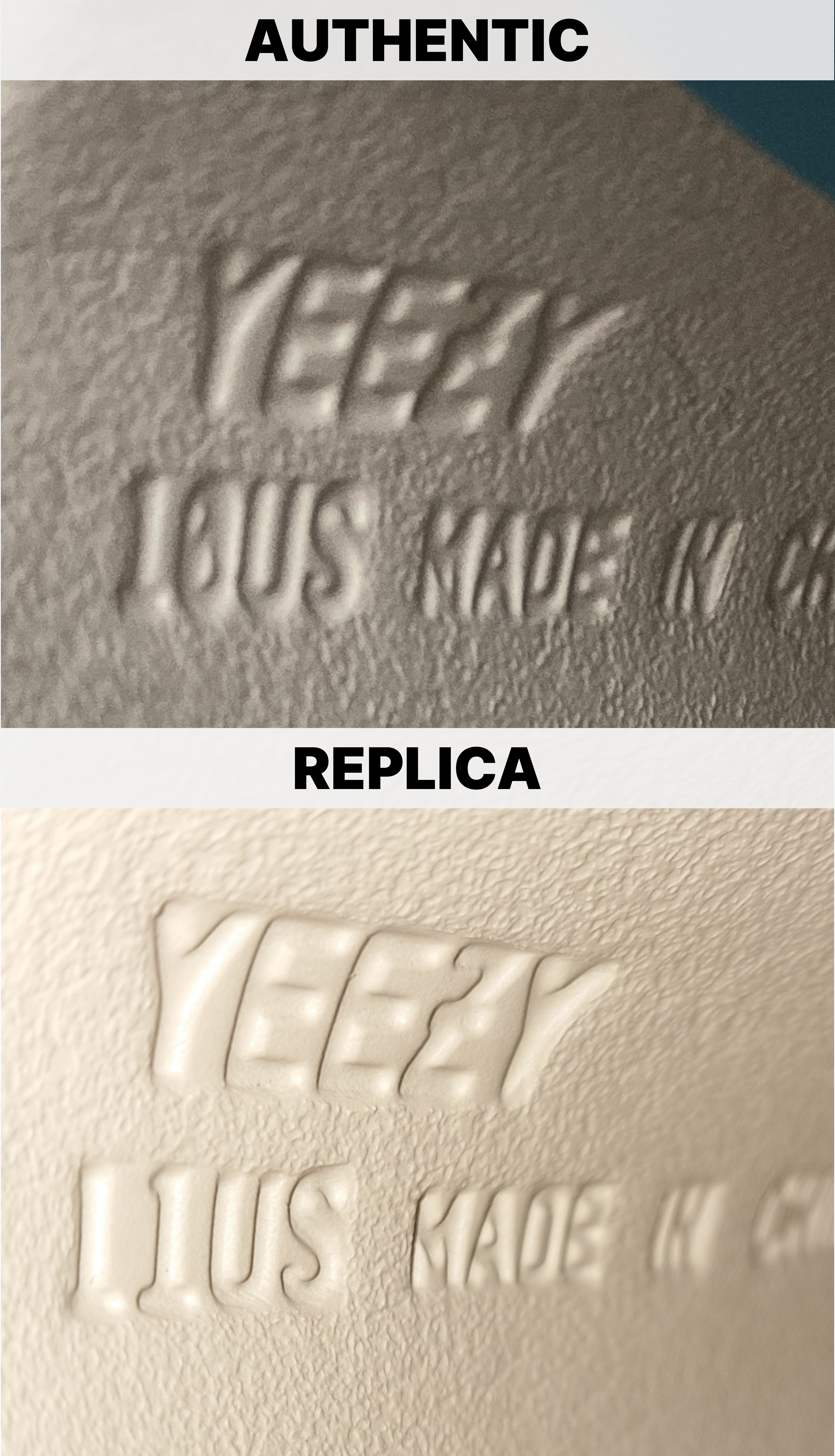 2024 Definitive Yeezy Slide Authentication Guide > Size and Origin Imprint